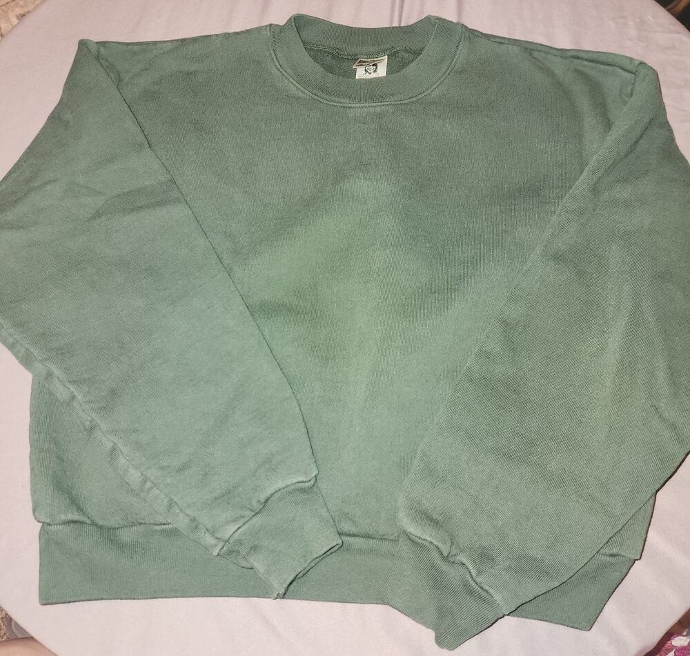Los Angelos Apparel Unisex Small Green Pullover Sweatshirt Boxy